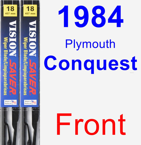 Front Wiper Blade Pack for 1984 Plymouth Conquest - Vision Saver