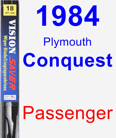 Passenger Wiper Blade for 1984 Plymouth Conquest - Vision Saver