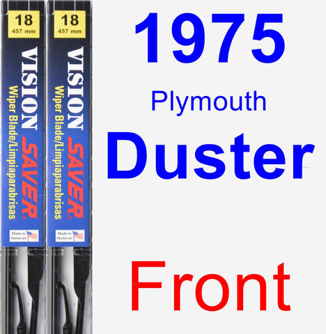 Front Wiper Blade Pack for 1975 Plymouth Duster - Vision Saver
