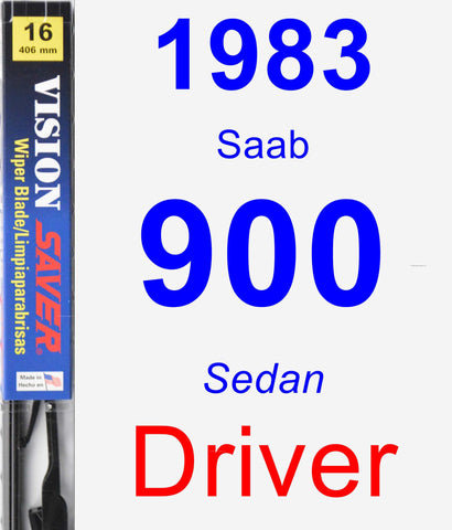 Driver Wiper Blade for 1983 Saab 900 - Vision Saver