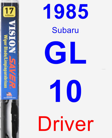 Driver Wiper Blade for 1985 Subaru GL-10 - Vision Saver