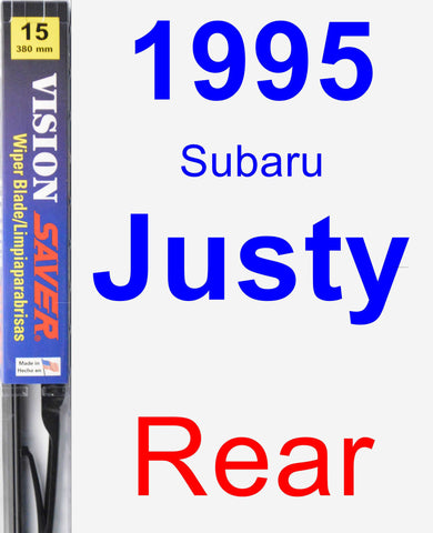 Rear Wiper Blade for 1995 Subaru Justy - Vision Saver