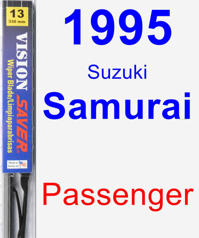 Passenger Wiper Blade for 1995 Suzuki Samurai - Vision Saver