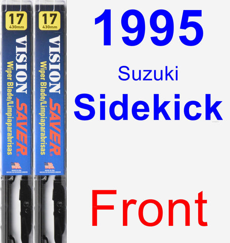 Front Wiper Blade Pack for 1995 Suzuki Sidekick - Vision Saver