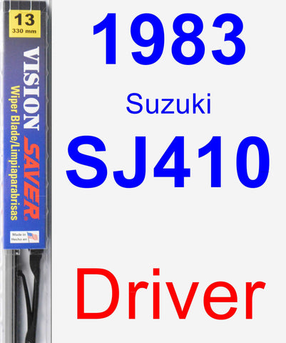 Driver Wiper Blade for 1983 Suzuki SJ410 - Vision Saver