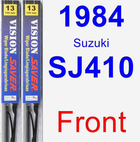 Front Wiper Blade Pack for 1984 Suzuki SJ410 - Vision Saver