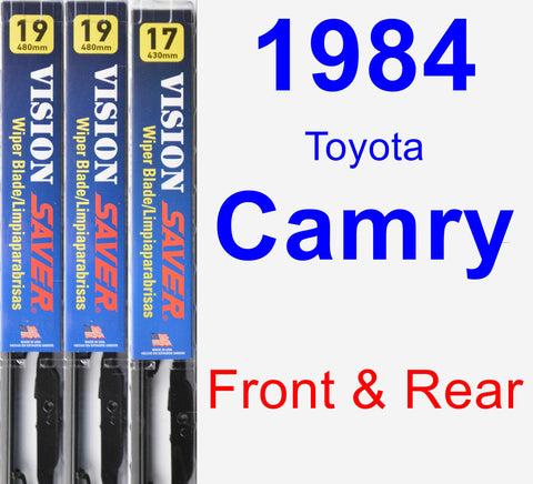 Front & Rear Wiper Blade Pack for 1984 Toyota Camry - Vision Saver