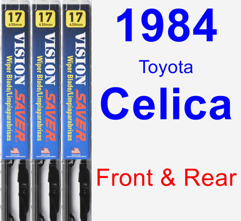 Front & Rear Wiper Blade Pack for 1984 Toyota Celica - Vision Saver