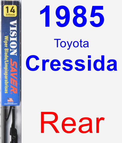 Rear Wiper Blade for 1985 Toyota Cressida - Vision Saver