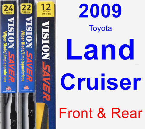 Front & Rear Wiper Blade Pack for 2009 Toyota Land Cruiser - Vision Saver