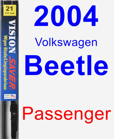 Passenger Wiper Blade for 2004 Volkswagen Beetle - Vision Saver