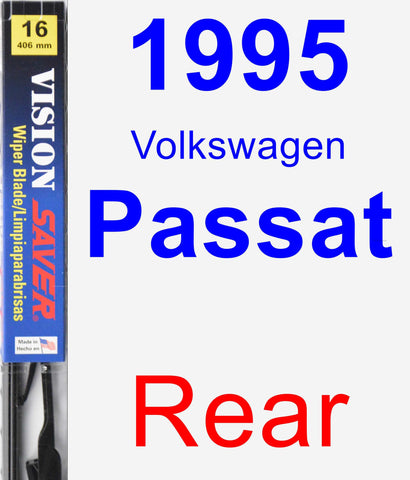 Rear Wiper Blade for 1995 Volkswagen Passat - Vision Saver