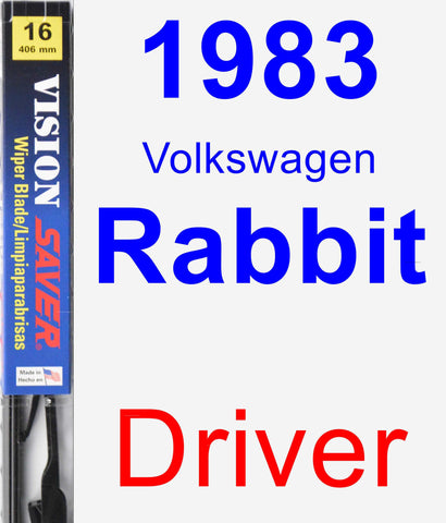 Driver Wiper Blade for 1983 Volkswagen Rabbit - Vision Saver