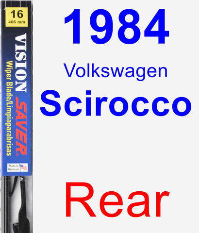 Rear Wiper Blade for 1984 Volkswagen Scirocco - Vision Saver