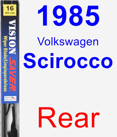 Rear Wiper Blade for 1985 Volkswagen Scirocco - Vision Saver