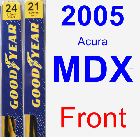 Front Wiper Blade Pack for 2005 Acura MDX - Premium