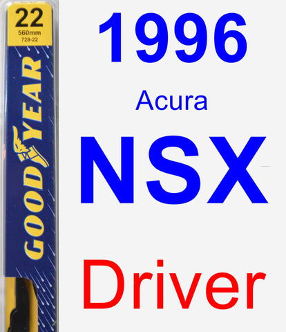 Driver Wiper Blade for 1996 Acura NSX - Premium
