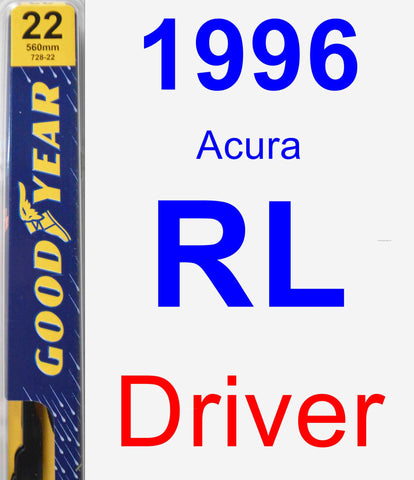 Driver Wiper Blade for 1996 Acura RL - Premium