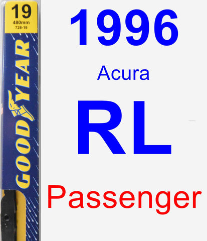 Passenger Wiper Blade for 1996 Acura RL - Premium