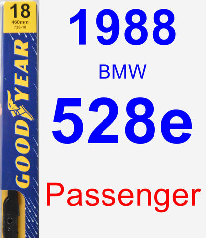Passenger Wiper Blade for 1988 BMW 528e - Premium