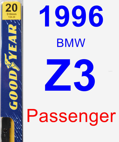 Passenger Wiper Blade for 1996 BMW Z3 - Premium