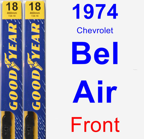 Front Wiper Blade Pack for 1974 Chevrolet Bel Air - Premium