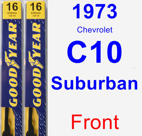 Front Wiper Blade Pack for 1973 Chevrolet C10 Suburban - Premium
