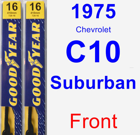 Front Wiper Blade Pack for 1975 Chevrolet C10 Suburban - Premium