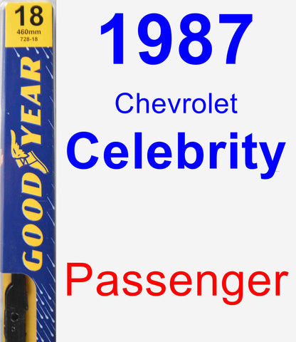 Passenger Wiper Blade for 1987 Chevrolet Celebrity - Premium