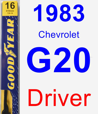 Driver Wiper Blade for 1983 Chevrolet G20 - Premium