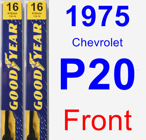 Front Wiper Blade Pack for 1975 Chevrolet P20 - Premium