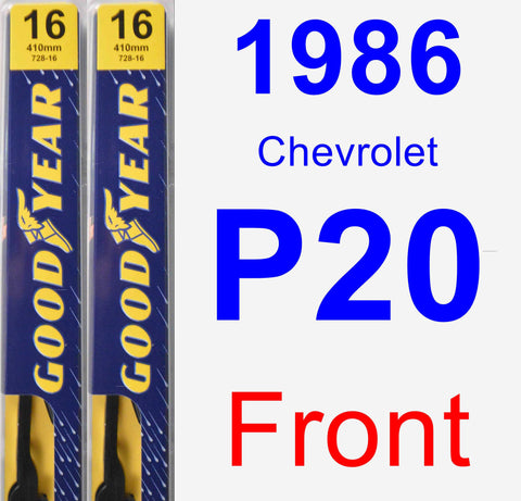 Front Wiper Blade Pack for 1986 Chevrolet P20 - Premium
