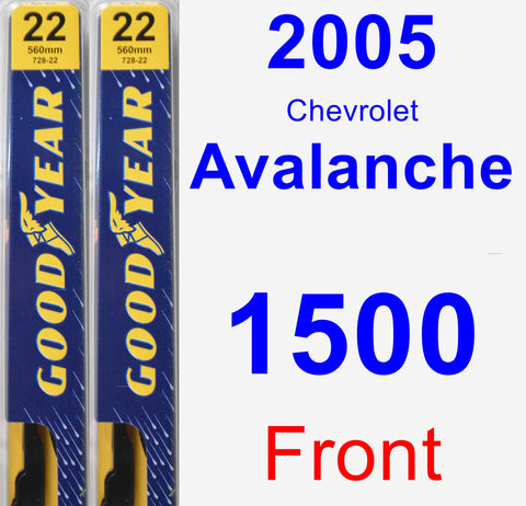 Front Wiper Blade Pack for 2005 Chevrolet Avalanche 1500 - Premium