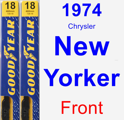 Front Wiper Blade Pack for 1974 Chrysler New Yorker - Premium