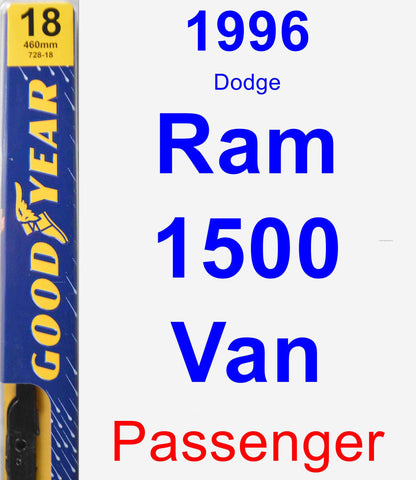 Passenger Wiper Blade for 1996 Dodge Ram 1500 Van - Premium