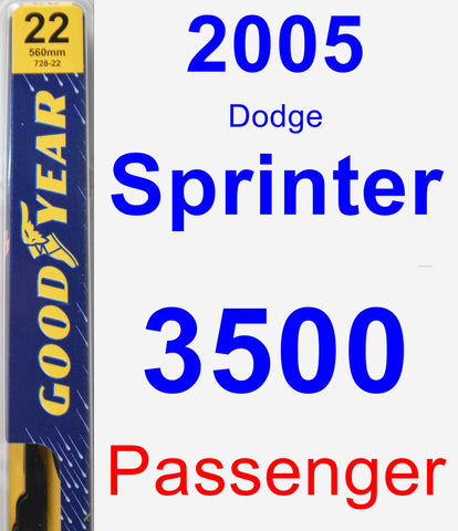 Passenger Wiper Blade for 2005 Dodge Sprinter 3500 - Premium