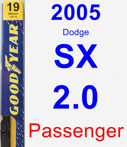 Passenger Wiper Blade for 2005 Dodge SX 2.0 - Premium