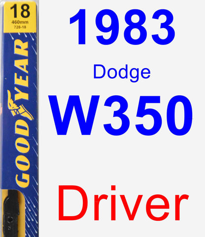 Driver Wiper Blade for 1983 Dodge W350 - Premium