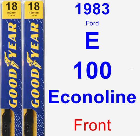 Front Wiper Blade Pack for 1983 Ford E-100 Econoline - Premium
