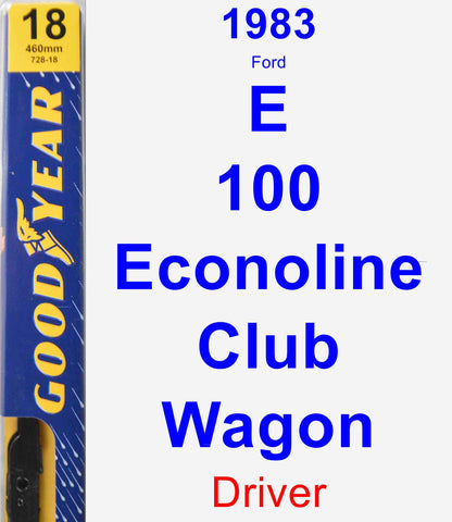 Driver Wiper Blade for 1983 Ford E-100 Econoline Club Wagon - Premium