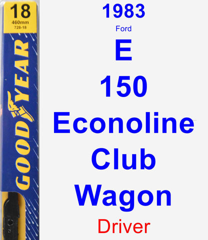 Driver Wiper Blade for 1983 Ford E-150 Econoline Club Wagon - Premium
