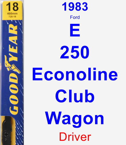 Driver Wiper Blade for 1983 Ford E-250 Econoline Club Wagon - Premium