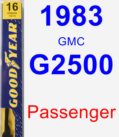 Passenger Wiper Blade for 1983 GMC G2500 - Premium