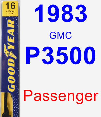 Passenger Wiper Blade for 1983 GMC P3500 - Premium