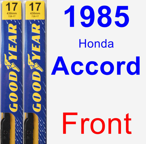Front Wiper Blade Pack for 1985 Honda Accord - Premium