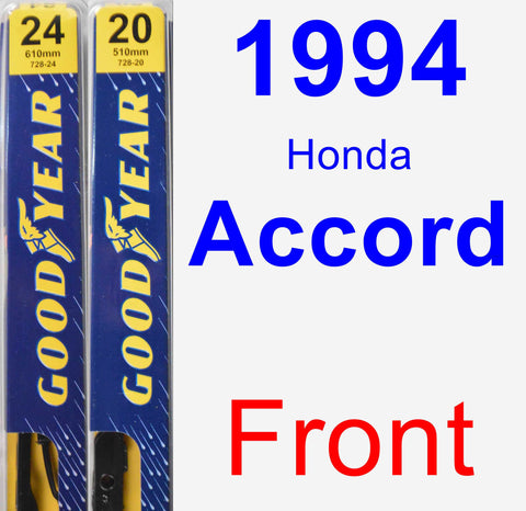 Front Wiper Blade Pack for 1994 Honda Accord - Premium