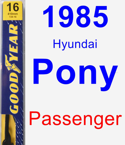 Passenger Wiper Blade for 1985 Hyundai Pony - Premium