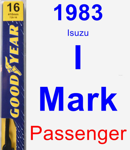 Passenger Wiper Blade for 1983 Isuzu I-Mark - Premium