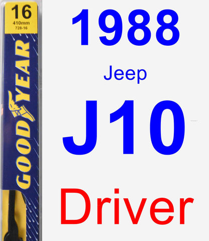 Driver Wiper Blade for 1988 Jeep J10 - Premium