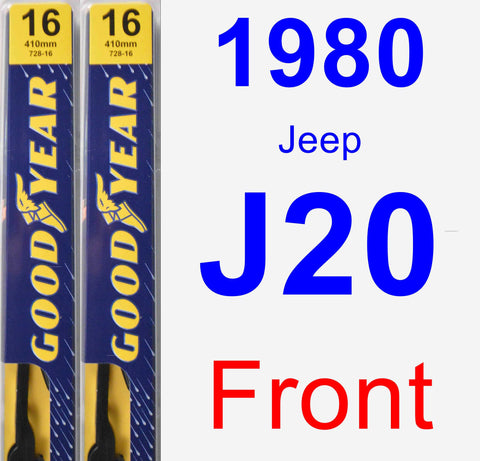 Front Wiper Blade Pack for 1980 Jeep J20 - Premium